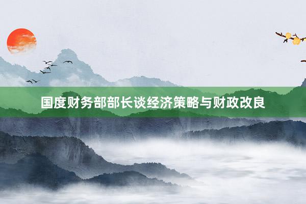 国度财务部部长谈经济策略与财政改良